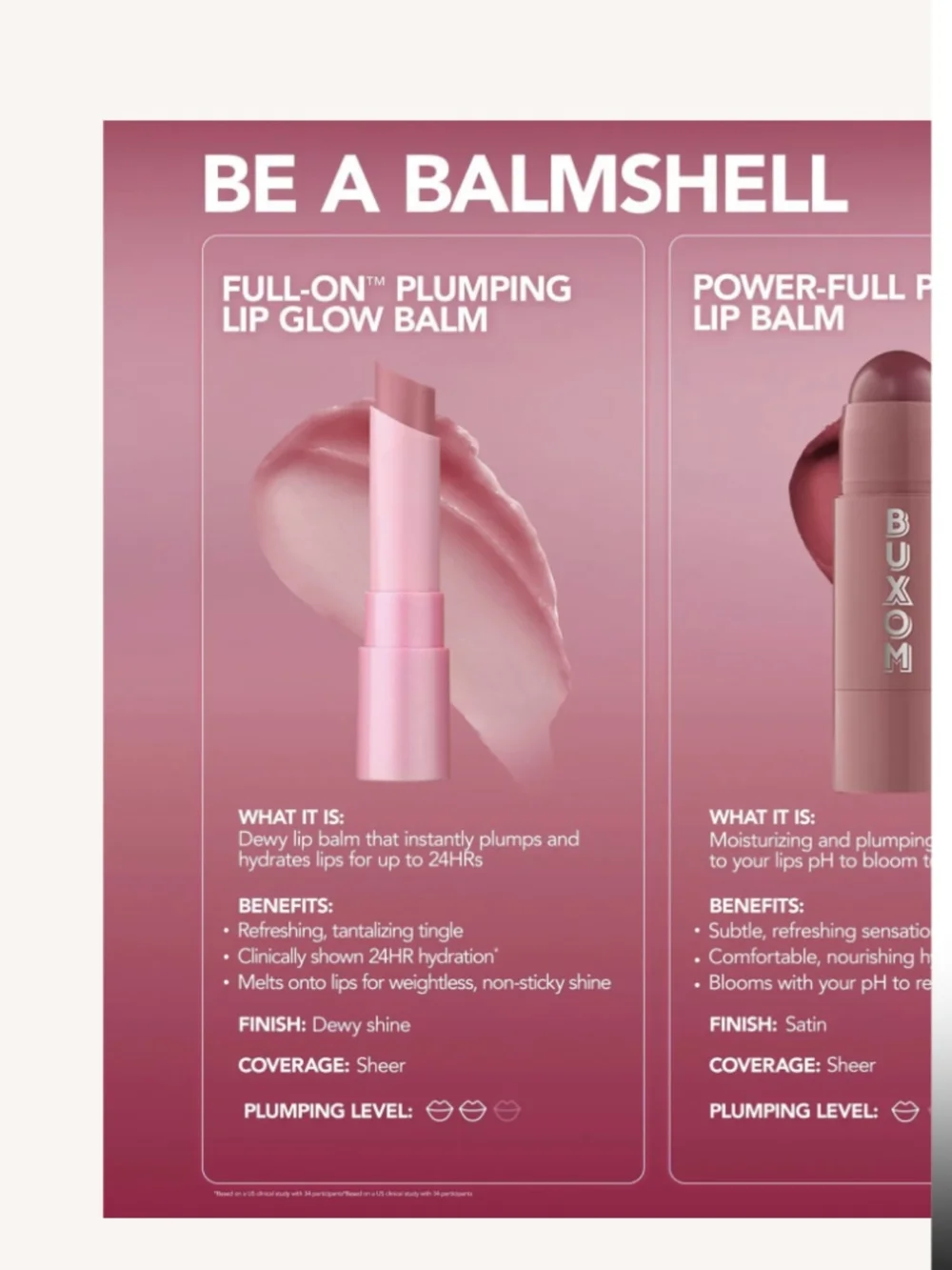 Buxom Full On Plumping Lip Glow Balm In Peach Smoothie NIB